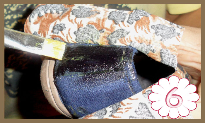 customizando sapatilhas com estampa de oncinha