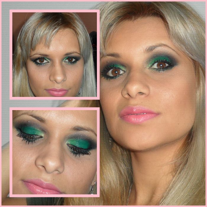 Maqueup verde dramatica