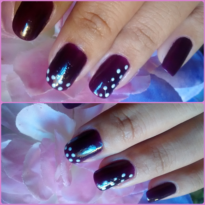 unhas com blolinhas passo a passo